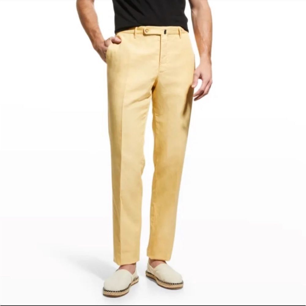 Incotex Chinolino linen trousers Size 36